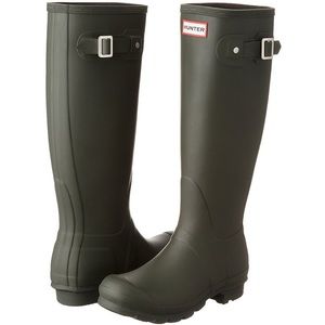 Hunter Original Tall Rain Boots in Dark Olive